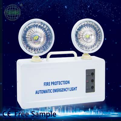 Manufacturer supply customized 2*2W battery backup twin spot led hanging emergency light