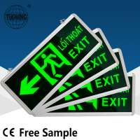 China supplier supply customizable led light exit sign running man white letters green board exit sign