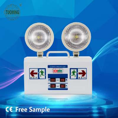 Factory supply LED 220V ABS plastic double head rechargeables emergency light with battery of fire fighting access